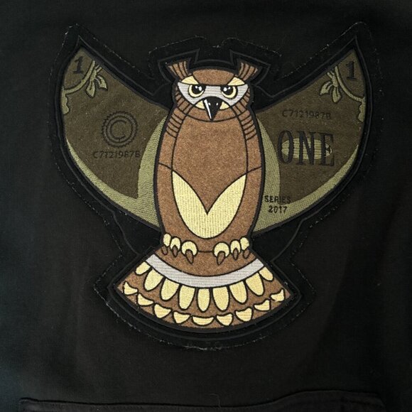 Seven12 Black Owl Hoodie - Picture 8 of 8